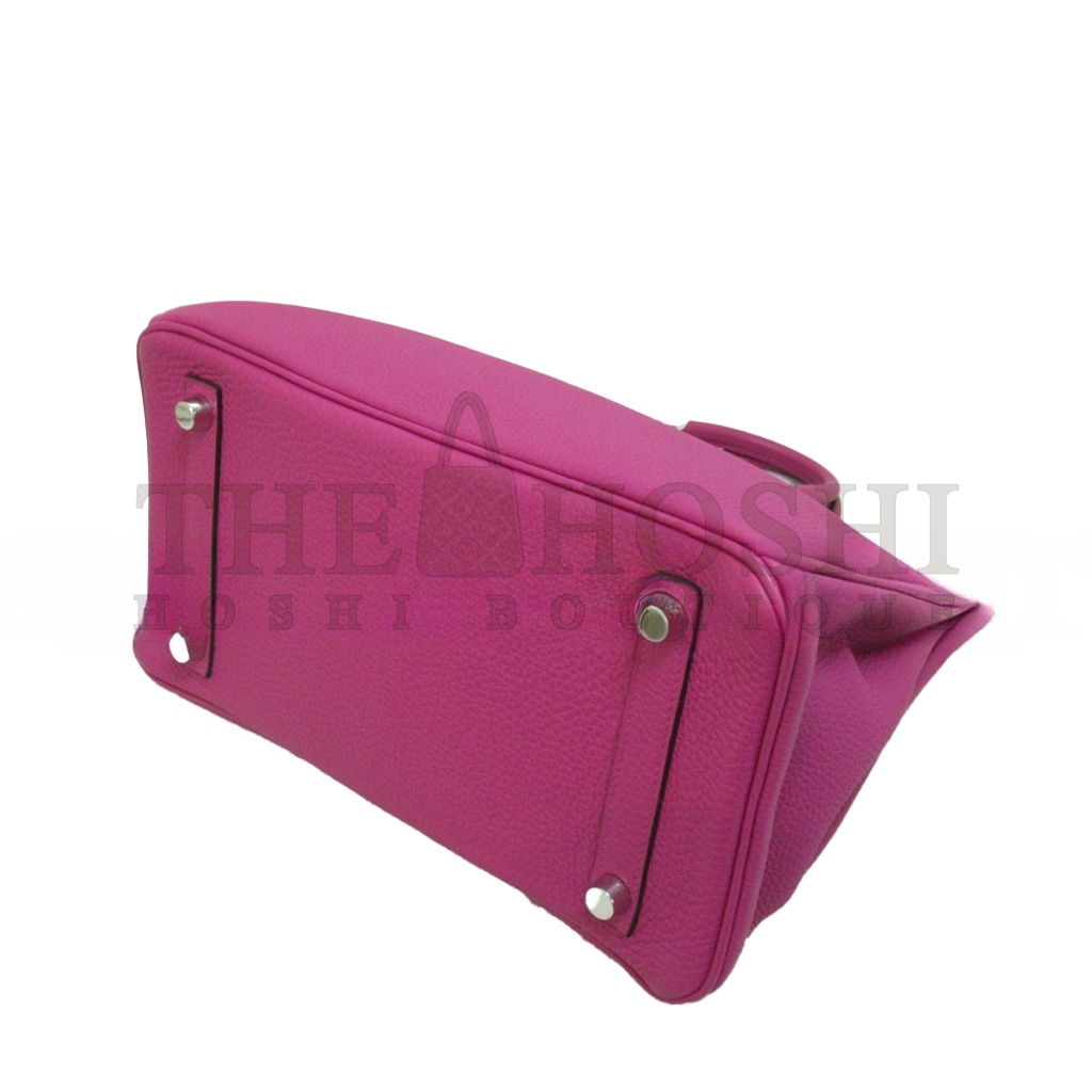 H**me5 BIRKIN 30 TOGO LEATHER MAGNOLIA PINK SILVER BUCKLE BAG 2101217510769 (30*20*13cm) Master Quality